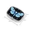 2 Compartments Travel Pill Organizer Box Small Pill Case for Pocket Purse for Medicine Vitamin (Goth Moth Dead Skull Moon) view 3