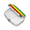 2 Compartments Travel Pill Case Red Yellow Green Rasta Flag for Pocket Purse Portable Pill Container Medicine Vitamin Organizer view 2