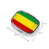 2 Compartments Travel Pill Case Red Yellow Green Rasta Flag for Pocket Purse Portable Pill Container Medicine Vitamin Organizer view 3