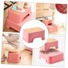 ibasenice Plastic Toilet Stool Non Slip Footstool for Durable PP Material Bathroom Step Stool with Cartoon Design Multipurpose Boost Seat for Household Use view 2