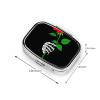 2 Compartment Small Pill Box for Purse & Pocket Metal Travel Pill Box (Black Goth Skull Skeleton Hand Holding Red Rose) view 3
