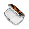 2 Compartments Travel Pill Organizer Box for Pocket Purse Daily Pill Holder Container for Medicine Vitamin (Game Sports Basketball Print) view 2