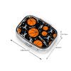2 Compartments Travel Pill Organizer Box for Pocket Purse Daily Pill Holder Container for Medicine Vitamin (Game Sports Basketball Print) view 3