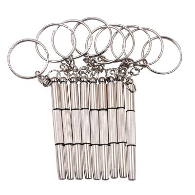 100Pcs 3 in 1 Watches Precision Screwdriver Kit, Eyeglass Repair Set, Sunglass Watch Toy Repair with Keychain
