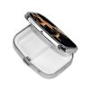 2 Compartments Travel Pill Organizer Box Small Pill Case for Pocket Purse for Medicine Vitamin (Cool Bearded Dragon Lizards Animal Black) view 2
