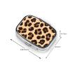 2 Compartments Travel Pill Organizer Box for Pocket Purse Daily Pill Holder Container for Medicine Vitamin (Cool Cheetah Leopard Print) view 3