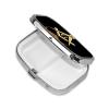 2 Compartments Travel Pill Organizer Box for Pocket Purse Daily Pill Holder Container for Medicine Vitamin (Gold Freemason Freemasonry Masonic) view 2