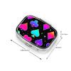 2 Compartments Travel Pill Case Trippy Neon Magic Playing Card for Pocket Purse Portable Pill Container Medicine Vitamin Organizer view 3