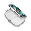 2 Compartments Travel Pill Organizer Ethnic Aztec Geometric Indiana Western Southwest Pattern Daily Pill Case view 2