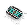 2 Compartments Travel Pill Organizer Ethnic Aztec Geometric Indiana Western Southwest Pattern Daily Pill Case view 3