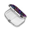 2 Compartments Travel Pill Organizer Box Small Pill Case for Pocket Purse for Medicine Vitamin (Halloween Cool Bats) view 2