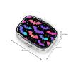 2 Compartments Travel Pill Organizer Box Small Pill Case for Pocket Purse for Medicine Vitamin (Halloween Cool Bats) view 3