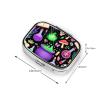 2 Compartment Medicine Pill Case for Purse & Pocket Metal Travel Pill Box (Witch Witchy Mushroom Skull Goth Gothic Black) view 3