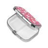 2 Compartment Small Pill Case for Purse or Pocket Pill for Travel Gifts (Teeth Dental Seamless Pattern Pink) view 2