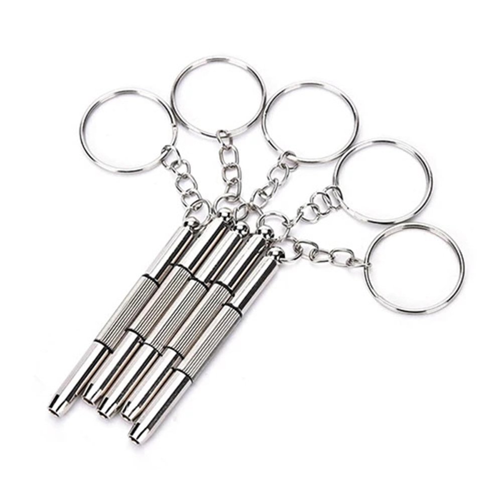 50pcs Mini 3in1 Eyeglass Screwdriver Sunglass Watch Repair Kit Tool with Keychain Eyeglass Screwdriver Repair Kit