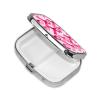 2 Compartments Travel Pill Case Breast Cancer Ribbons Awareness Pink for Pocket Purse Portable Pill Container Medicine Vitamin Organizer view 2