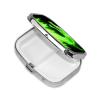 2 Compartments Travel Pill Organizer Box for Pocket Purse Daily Pill Holder Container for Medicine Vitamin (Black Green Fire Dragon) view 2
