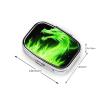 2 Compartments Travel Pill Organizer Box for Pocket Purse Daily Pill Holder Container for Medicine Vitamin (Black Green Fire Dragon) view 3