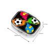 2 Compartments Travel Pill Case Colorful Paint Splash Ink Football Soccer Ball Black for Pocket Purse Portable Pill Container Medicine Vitamin Organizer view 3