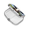 2 Compartment Small Pill Box for Purse & Pocket Metal Travel Pill Box (Cute Milk Cow) view 2