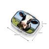 2 Compartment Small Pill Box for Purse & Pocket Metal Travel Pill Box (Cute Milk Cow) view 3