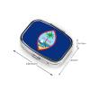 2 Compartments Travel Pill Organizer Box Small Pill Case for Pocket Purse for Medicine Vitamin (Guam Flag) view 3