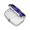 2 Compartments Travel Pill Organizer Box Small Pill Case for Pocket Purse for Medicine Vitamin (Space Galaxy Constellation Zodiac Star Purple Blue) view 2