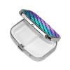 2 Compartments Travel Pill Organizer Purple Turquoise Sparkling Mermaid Scales Pattern Daily Pill Case view 2