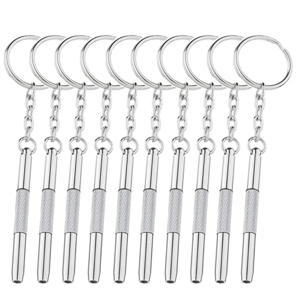 100Pcs Eyeglass Screwdriver Watch Repair Kit with Keychain Portable Hand Tools Precision Screwdriver Tools