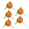VICASKY 5Pcs Halloween Pumpkin Drawstring Candy Bags Velvet Treat Pouches for Party Favors Gift Storage Reusable Lightweight Halloween Supplies for Classroom Use view 1