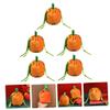VICASKY 5Pcs Halloween Pumpkin Drawstring Candy Bags Velvet Treat Pouches for Party Favors Gift Storage Reusable Lightweight Halloween Supplies for Classroom Use view 2