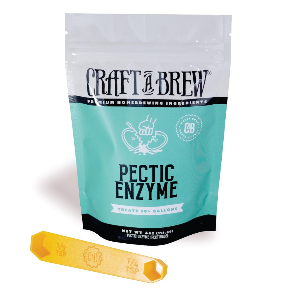 Craft A Brew - Pectic Enzyme - Reduces Pectin Haze - For Home Brewing - Fruit Wines, Hard Ciders & Meads - Increases Juice Yields - Helps With Clearer Fermentation - 4oz