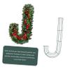 UKCOCO 4Pcs Candy Cane Wreath Frame Iron Garland Base for Christmas DIY Decoration Indoor Outdoor Use Stable Structure for Floral Crafting and Home Garden Display view 3