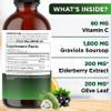 NEW AGE Soursop Drops - Soursop Bitters Liquid with Soursop Fruit and Leaves, Elderberry, Vitamin C and Olive Leaf - Multimineral & Vitamins Superfood - 4 oz view 2