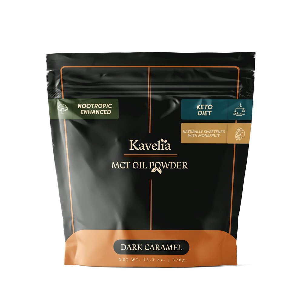 MCT Oil Powder Coffee Creamer - Stevia Free (Regular, Caramel)