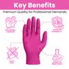 SAFEWAY USA Pink Nitrile Gloves Disposable Non-Latex, Powder-Free, Ambidextrous Design Multi-purpose Gloves for House Chores, Nail Tech, Salon, Tattooing, Esthetician and more (1000 pcs, X-Large) view 3