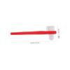 DECHOUS 4pcs Double Sided Denture Brush for Thorough Cleaning Travel Toothbrushes for Partial and Full Dentures Practical Portable Dental Care Supplies for Adults Red view 2