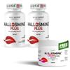 Hallusa Natural Hallosmine Plus 500mg Diosmin, 120 Capsules + Free Leg Cream with Diosmin, Hesperidin & Horse Chestnut, 4 oz | Blood Circulation & Vein Support Supplement, GMO Free, Gluten Free view 1