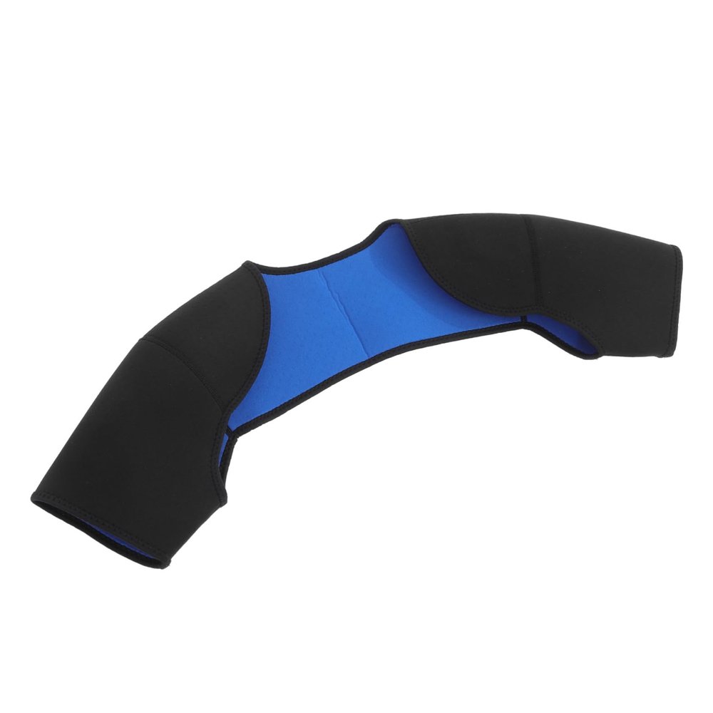 FOMIYES Sbr Double Shoulder Support Pad for Relief and Warmth Breathable Composite Material Gentle Compression for Outdoor Mountaineering and Sports Black Shoulder