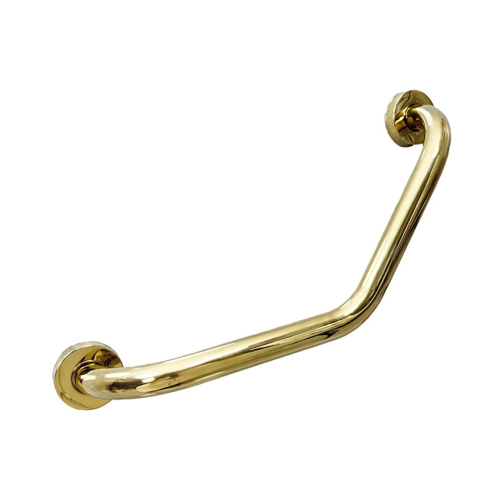 135Angled Shower Handicap Grab Bars,Stainless Steel Wall Mounted Polished Finished Safety Support Rail,Handrail for Elderly Pregnant for Toilet(Color:Gold)