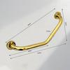 135Angled Shower Handicap Grab Bars,Stainless Steel Wall Mounted Polished Finished Safety Support Rail,Handrail for Elderly Pregnant for Toilet(Color:Gold) view 2