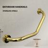 135Angled Shower Handicap Grab Bars,Stainless Steel Wall Mounted Polished Finished Safety Support Rail,Handrail for Elderly Pregnant for Toilet(Color:Gold) view 4