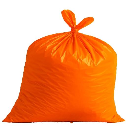 Orange Trash Bags, 44 Gallon Capacity, Commercial Grade Garbage Bags for Industrial, Construction, Outdoor Use, Made in USA (10)