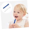 NOLITOY 2pcs Dual Head Denture Brush Double Sided Cleaning Tool for False Teeth with Non Slip Handle Multi Tufted Soft Bristles for Stain Removal view 4