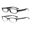 2 Pack Classic Auto Zoom Reading Glasses for Men/Women Rectangle Clear Lens Block blue light Reader view 1