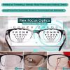 2 Pack Classic Auto Zoom Reading Glasses for Men/Women Rectangle Clear Lens Block blue light Reader view 3