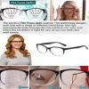 2 Pack Classic Auto Zoom Reading Glasses for Men/Women Rectangle Clear Lens Block blue light Reader view 4