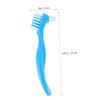Beavorty 3PCS Denture Toothbrush with Double Brush Heads for False Teeth Cleaning Non Slip Handle Portable Denture Care Brush for Home Use Gentle Bristles view 2