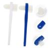 CALLARON 2pcs Dual Head Denture Cleaning Brushes with T Shaped Angled Heads Firm Nylon Bristles Non Slip Handle for False Teeth Care view 4