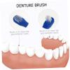BCOATH 2pcs Dual Head Denture Brushes with T Shape Design Firm Nylon Bristles for False Teeth Cleaning Soft and Durable Toothbrushes with Non Slip Handles Oral Care view 4
